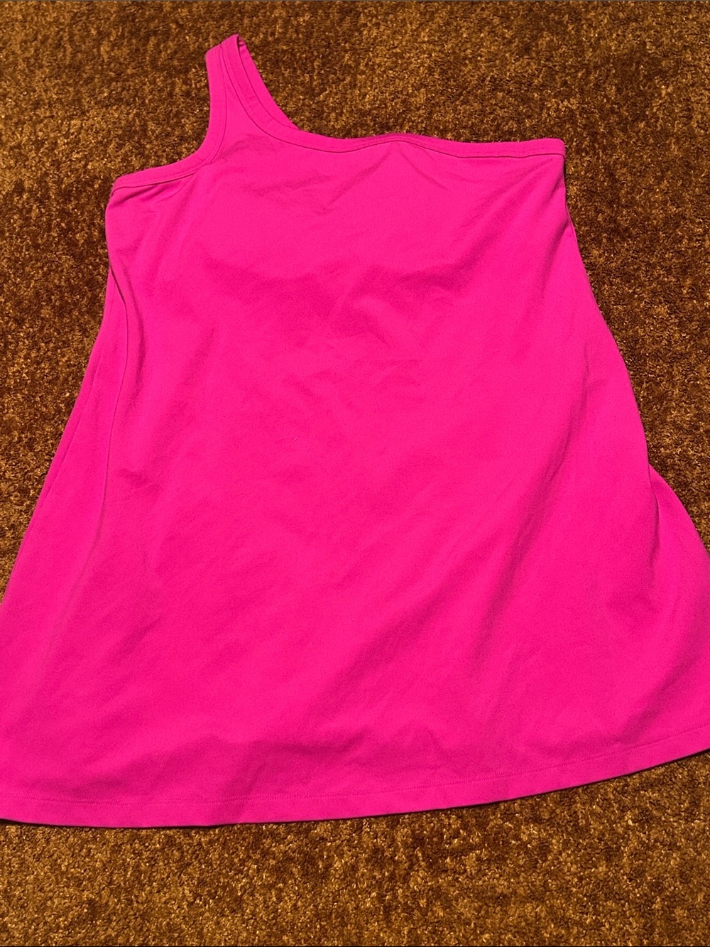 all in motion Vibrant Hot Pink One-Shoulder Mini Dress